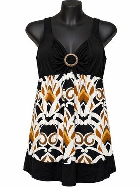 🖤 Y2K Speechless Flowy Tank Top – Size L 🖤